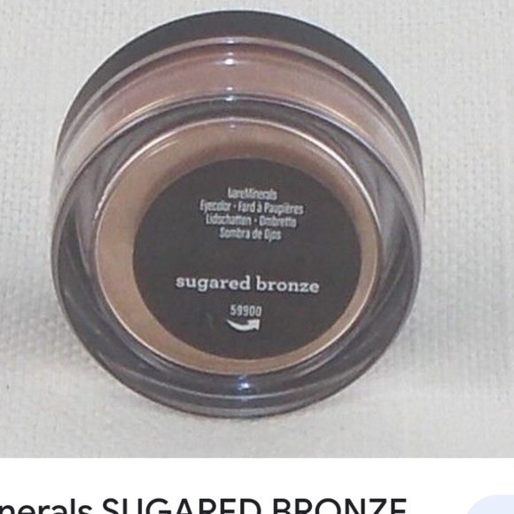 🌟🧚‍♀️SUGARED BRONZE BareMinerals DISCONTINUED MINI Eyecolor NWT/SEALED - Picture 3 of 8